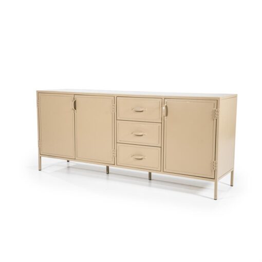 Dressoir Nate Industrieel  3drs. 3 laden 185cm zand