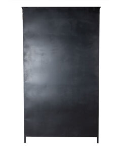 Erica vitrinekast industrieel zwart 120 cm