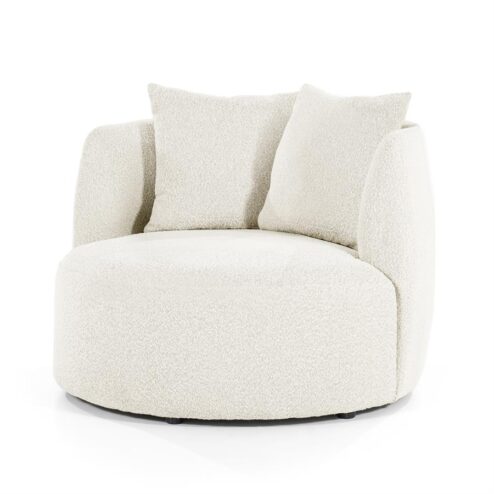 Fauteuil Louis met kussen beige spark