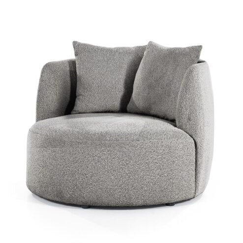 Fauteuil Louis met kussen grijs spark