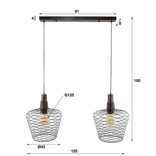 Hanglamp ari 2-lichts