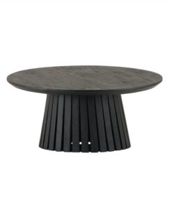 Salontafel barry acaciahout zwart ø90