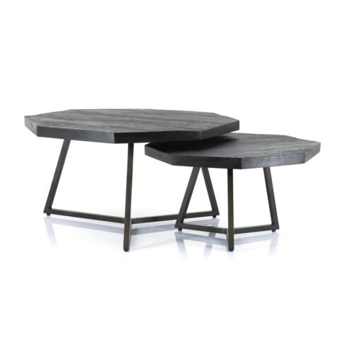 Salontafel set Octagon grijs