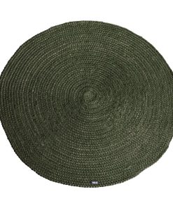 Vloerkleed Jute round 120x120 cm groen