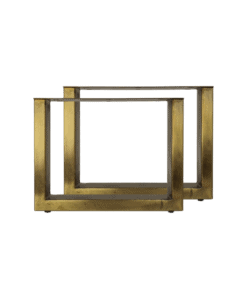 Salontafelpoten derik u model 50x38 cm goud set van 2