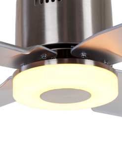 The Fan no. 6 Plafondventilator/lamp 4 blads staal