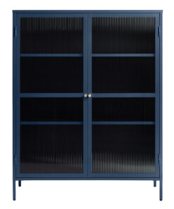 Gulltop vitrinekast blauw metaal 140cm-2.jpg