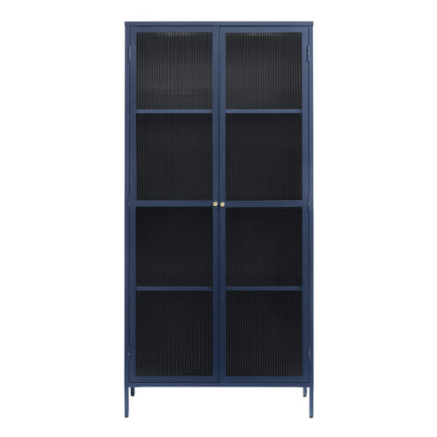 Gulltop vitrinekast blauw metaal 190cm-2.jpg