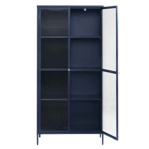 Gulltop vitrinekast blauw metaal 190cm-3.jpg