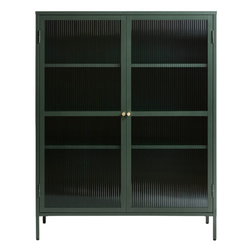 Gulltop vitrinekast groen metaal 140cm-2.jpg