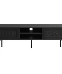 Pernille TV meubel zwart melamine rotan120cm-2.jpg