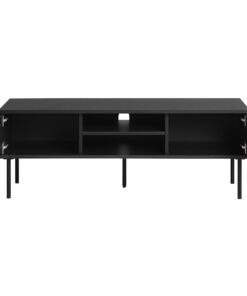 Pernille TV meubel zwart melamine rotan120cm-3.jpg
