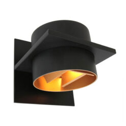 Wandlamp Muro Rond Zwart