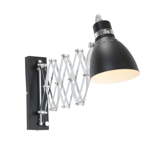 Wandlamp spring zwart