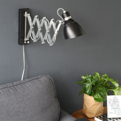 Wandlamp spring zwart