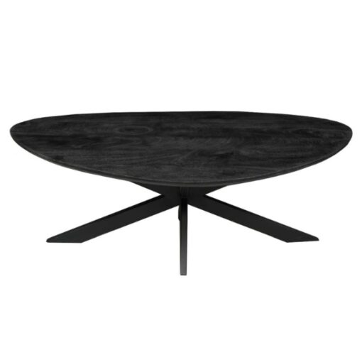 Scandi salontafel zwart industrieel 130cm