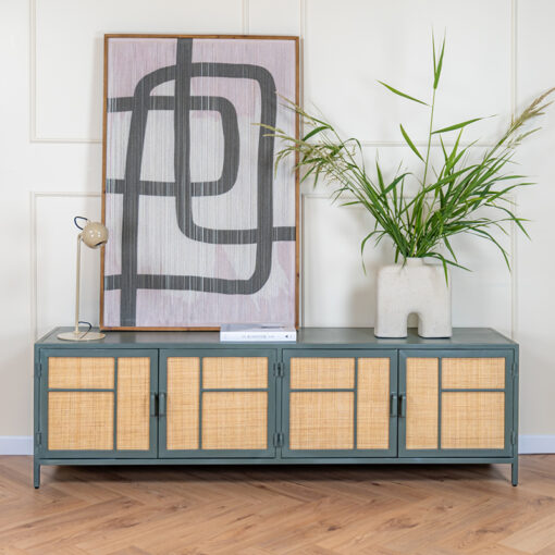 DPX Furniture Ayane tv meubel 4 deurs olive 180cm