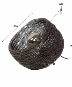 Basket Tafellamp 30cm XL  Zwart nikkel