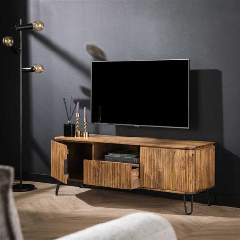 Belisa TV-meubel mangohout  zandkleur 135cm