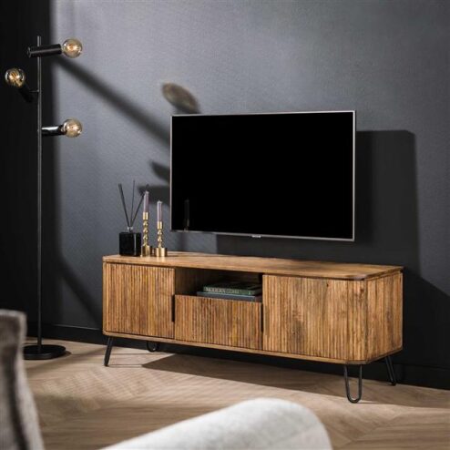 Belisa TV-meubel mangohout  zandkleur 135cm