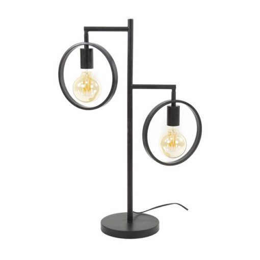 Bellevia Tafellamp 2-lichts Charcoal Zwart