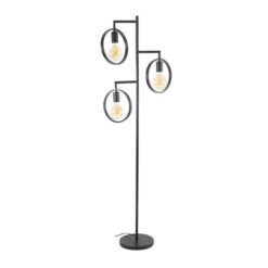 Bellevia Vloerlamp 3-lichts Charcoal Zwart