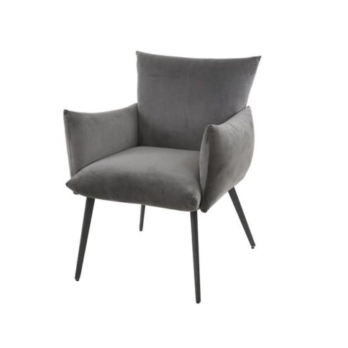 Bobba Eetkamerfauteuil Antraciet velours