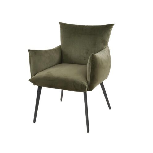 Bobba Eetkamerfauteuil Groen velours