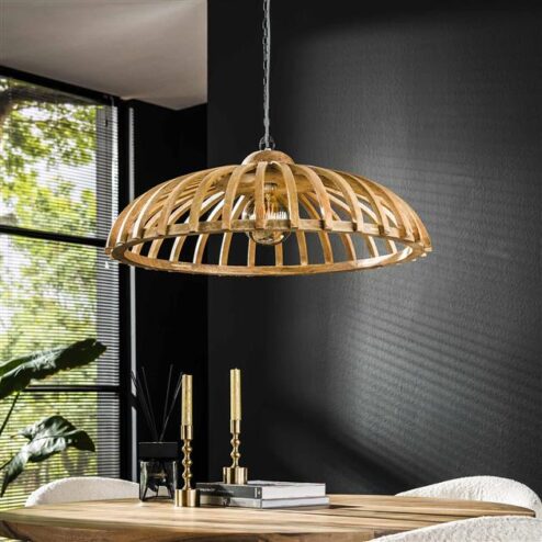 Curva Hanglamp 65cm Massief mangohout naturel