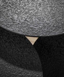 Diorda Salontafel set van 3 rond metallic / zwart