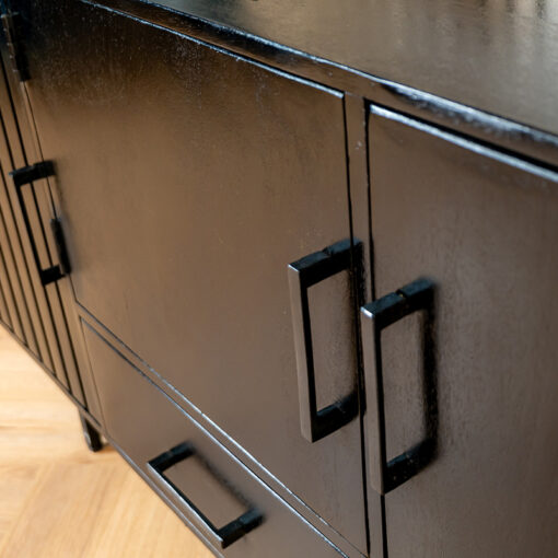 DPX Furniture Fika dressoir 4 deurs 3 lades zwart 200cm