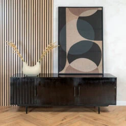 DPX Furniture Fika tv meubel 3 deurs zwart 170cm