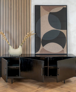 DPX Furniture Fika tv meubel 3 deurs zwart 170cm