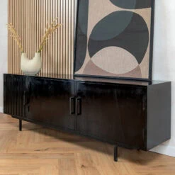 DPX Furniture Fika tv meubel 3 deurs zwart 170cm