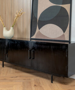 DPX Furniture Fika tv meubel 3 deurs zwart 170cm