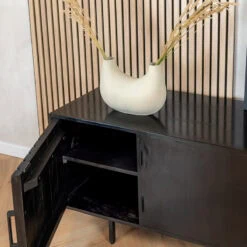 DPX Furniture Fika tv meubel 3 deurs zwart 170cm