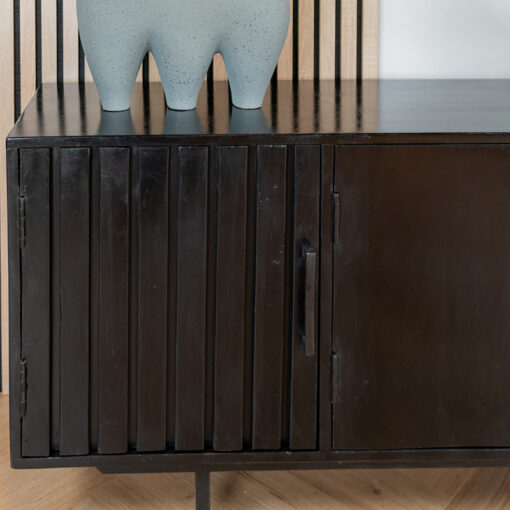 DPX Furniture Fika tv meubel 4 deurs zwart 200cm