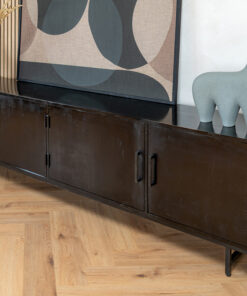 DPX Furniture Fika tv meubel 4 deurs zwart 230cm