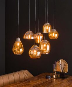 Glowi Amber 7-lichts hanglamp