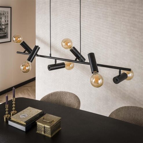 Mikado 6 lichts hanglamp Zwart Charcoal