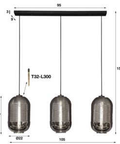 Probe 3-lichts Hanglamp