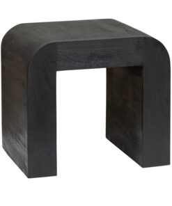 Ossana stool mango wood - sandblast black -  50x40x45