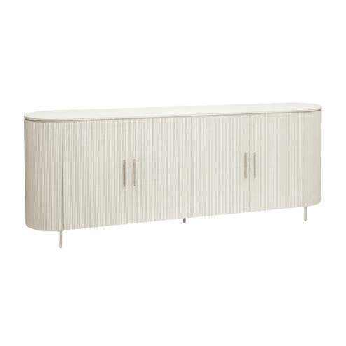 Corbetta dressoir 4 deurs mangohout met stone finish 210cm