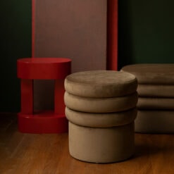 Aditi Poef Velvet Bruin 40cm