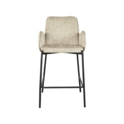 Barkruk Aaliyah Beige Fluweel 51cm
