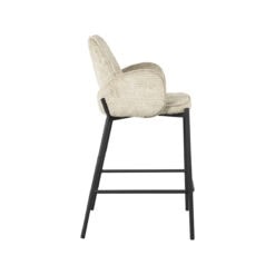 Barkruk Aaliyah Beige Fluweel 51cm