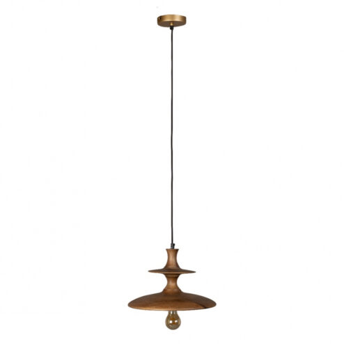 Cath 1-lichts Hanglamp Small Walnoot