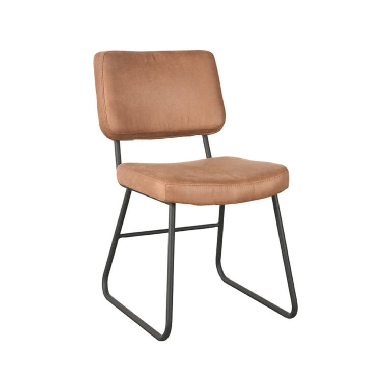 Eetkamerstoel Hannah Cognac Micro Suede