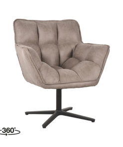Fauteuil Alexa Taupe Micro Suede