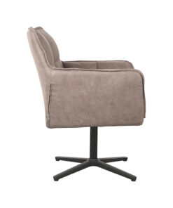 Fauteuil Alexa Taupe Micro Suede